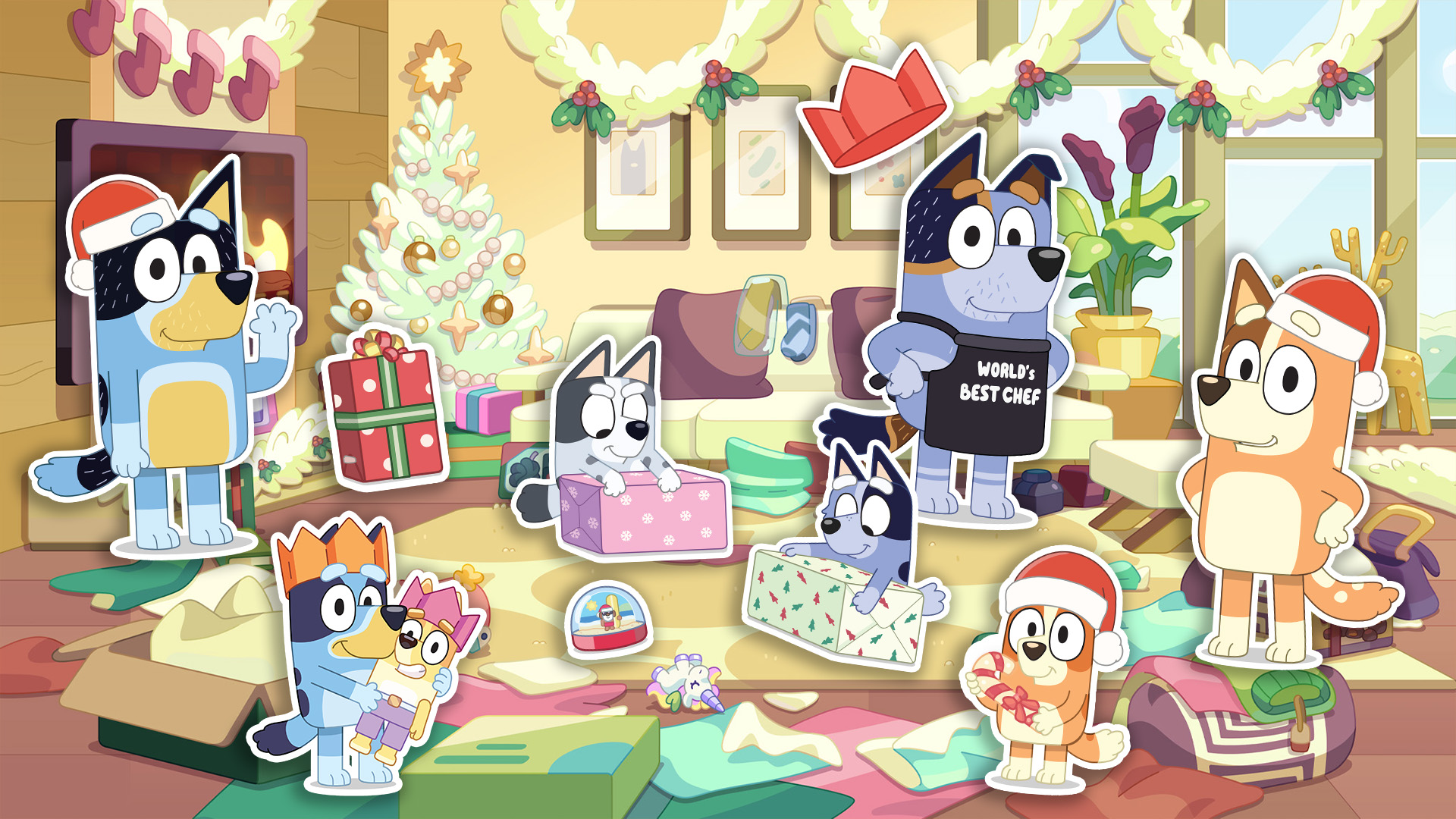 bluey christmas stickers - bluey official website
